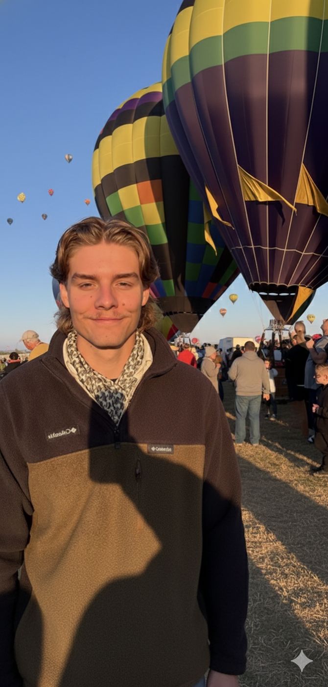 Brian Duke at the hot air balloon festival in Albuquerque, New Mexico