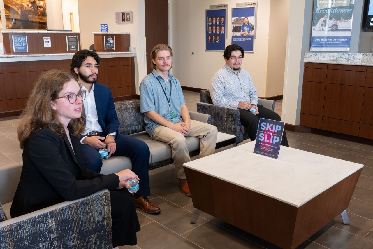 Interns during a branch operations tour